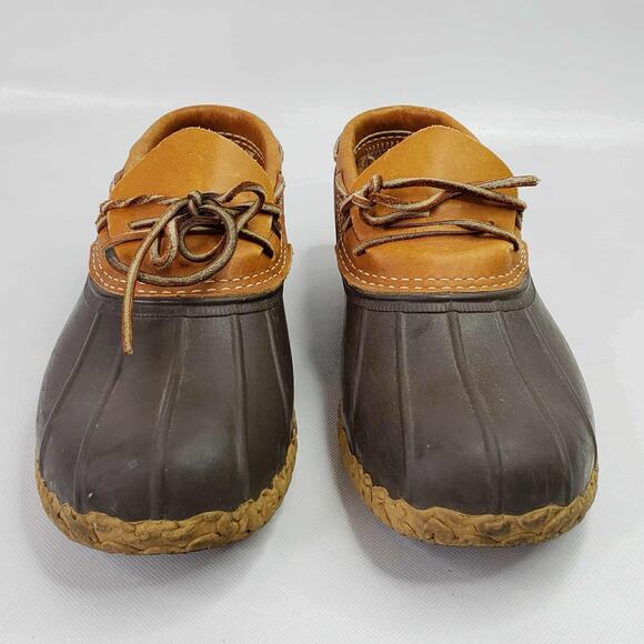 LL Bean Boots Men's Size 10 Low Top Moc Duck Boot Made In USA Brown - Picture 2 of 9